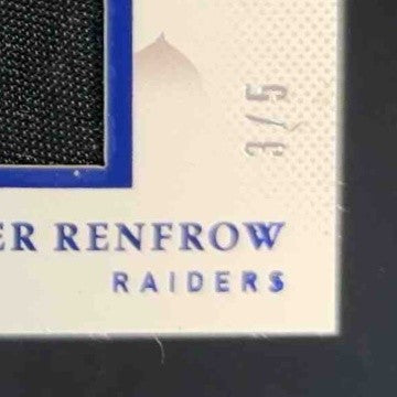 2021 Flawless Derek Carr Hunter Renfrow Connections Sapphire 3/5 MEM Raiders