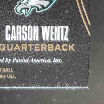 2016 Black Gold Carson Wentz / Jared Goff VS White Prime #d 10/10 Rams Eagles