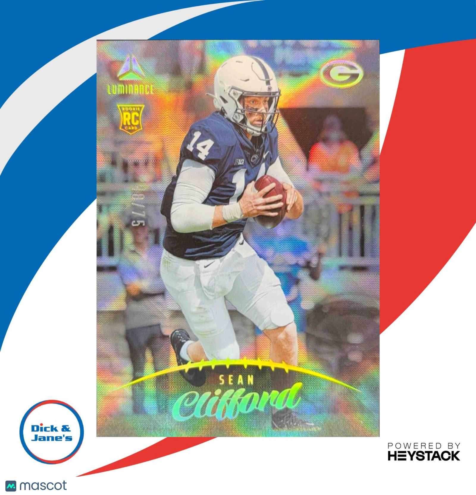 2023 Panini Luminance Sean Clifford Black 8/75 #138 RC Green Bay Packers