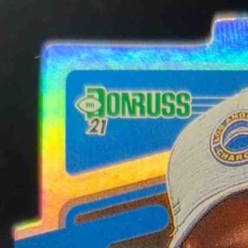 2021 Donruss Justin Herbert Press Proof Silver Die Cut 33/75 #70b Chargers