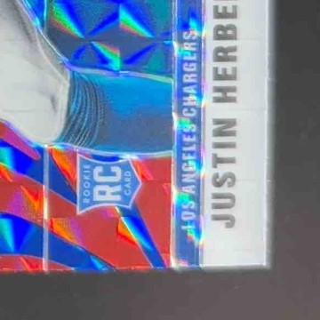 2020 Panini Mosaic Justin Herbert Prizm Reactive Blue RC Los Angeles Chargers