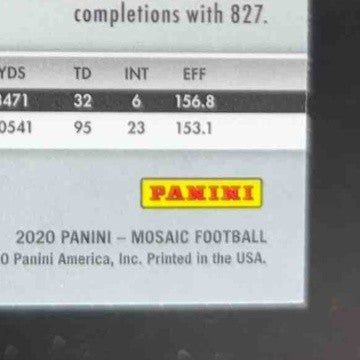 2020 Panini Mosaic Justin Herbert Prizm Reactive Blue RC Los Angeles Chargers