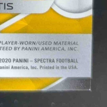 2020 Spectra Jerome Bettis Epic Legends Materials Neon Blue /50 Steelers