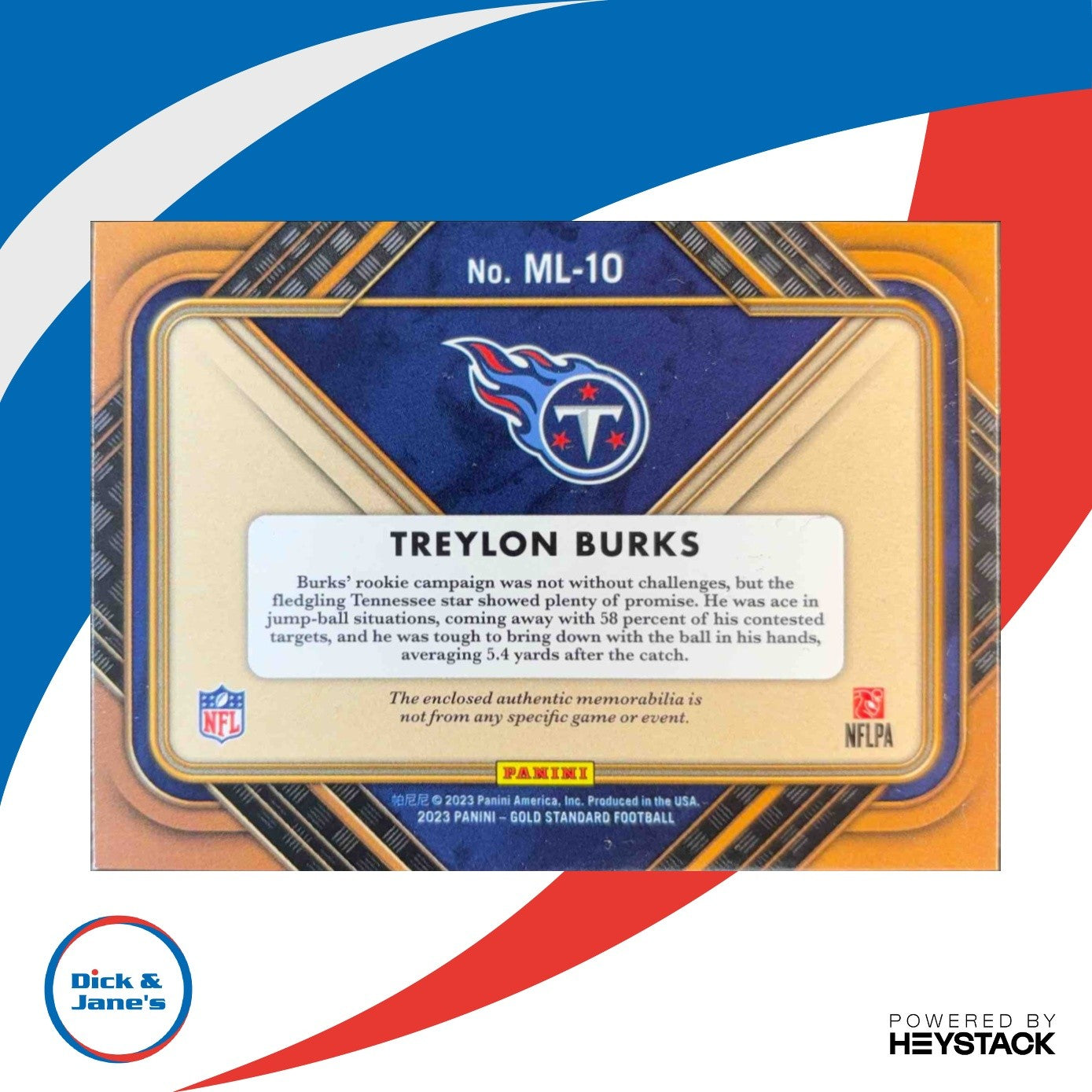 2023 Panini Gold Standard Treylon Burks Mother Lode /299 MEM Tennessee Titans