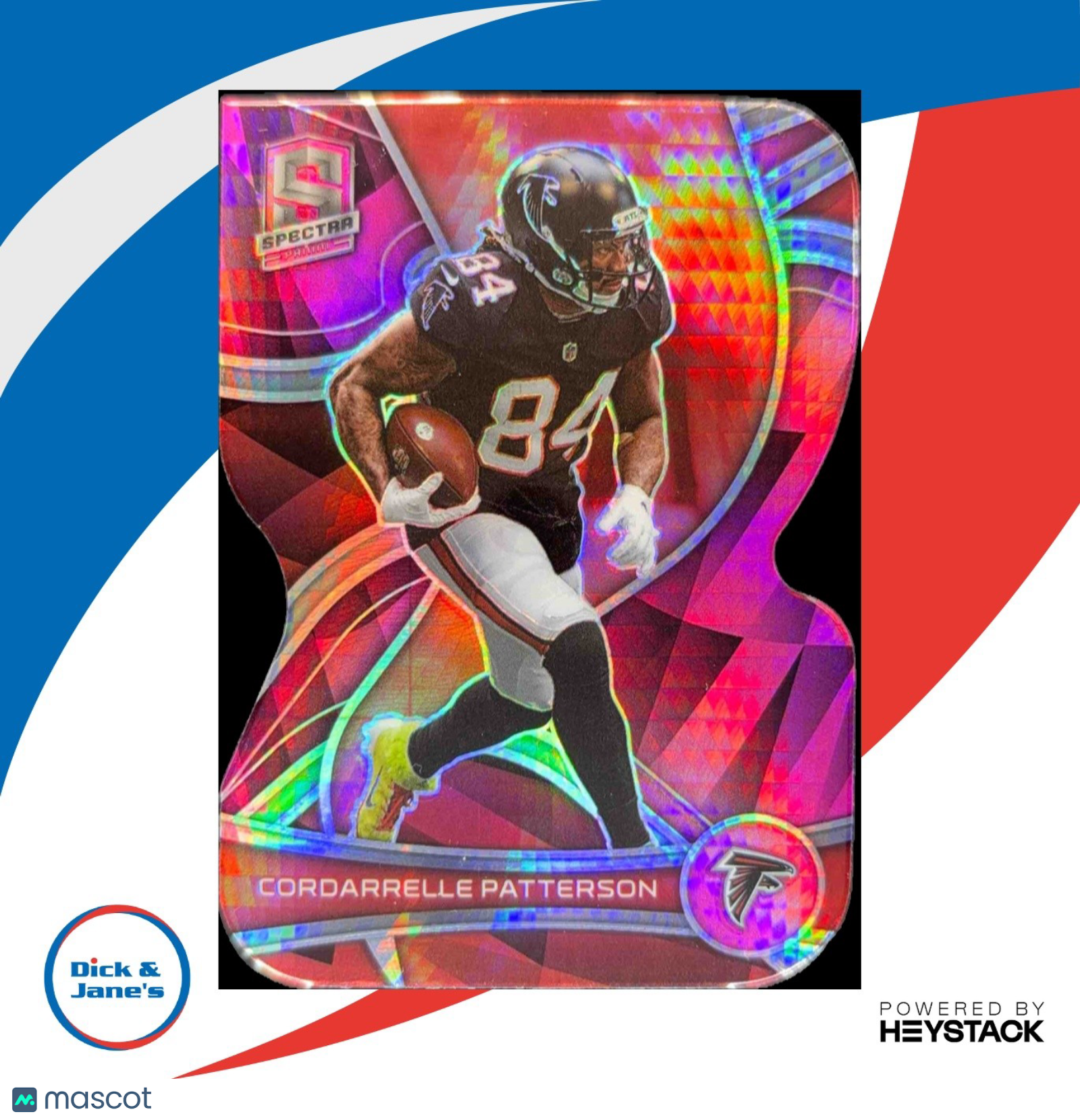 2022 Spectra Cordarrelle Patterson Neon Pink Die Cut 14/20 #10 Atlanta Falcons