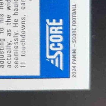 2024 Panini Score Keon Coleman Artist's Proof 30/35 #337 RC Buffalo Bills