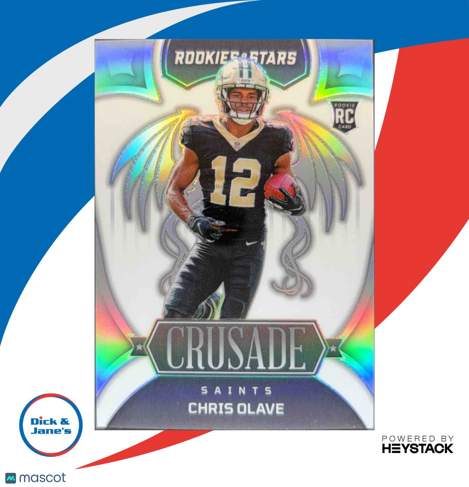 2022 Rookies & Stars Chris Olave Crusade White 125/149 RC New Orleans Saints
