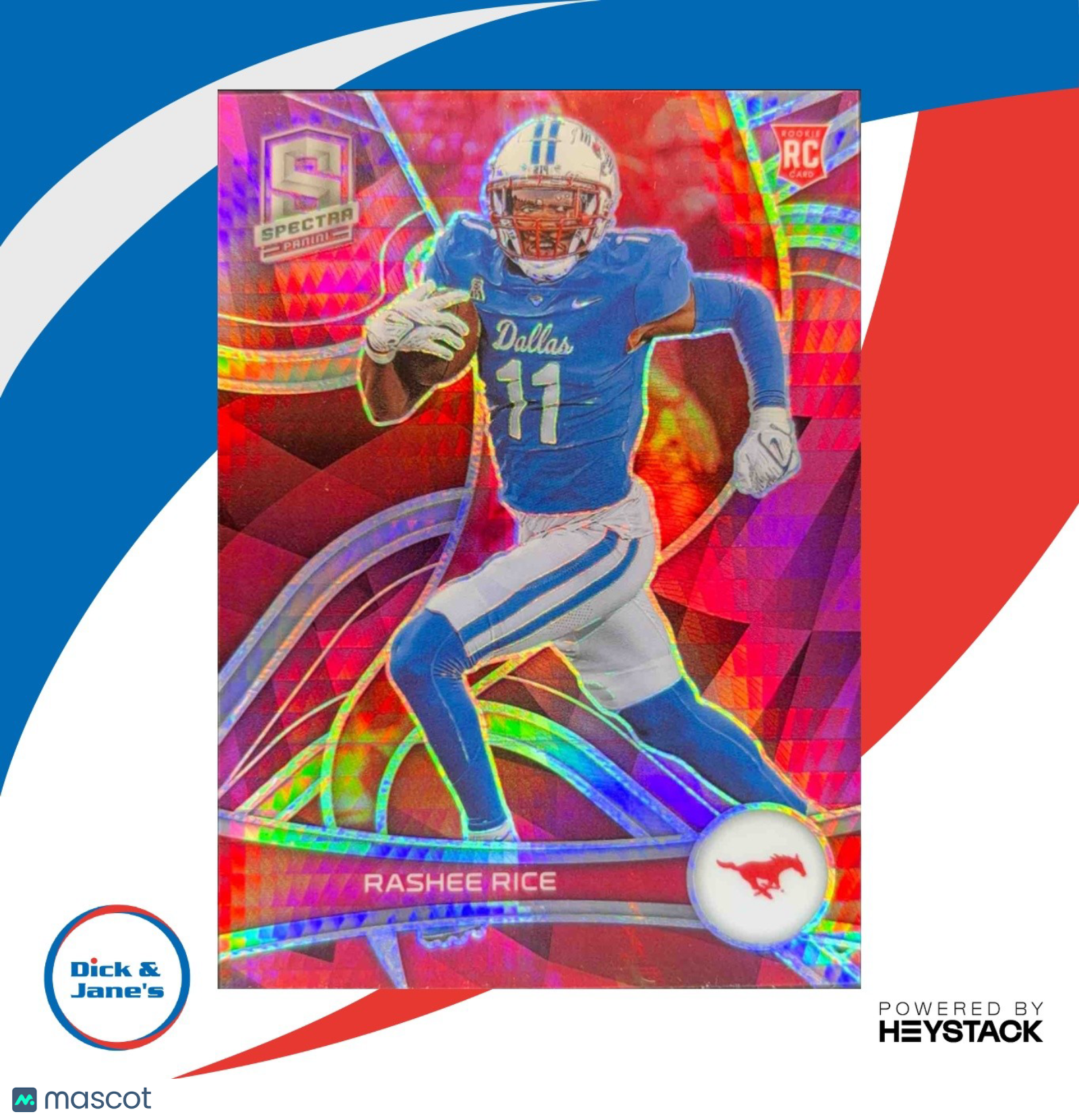 2023 Panini Chronicles Draft Picks Rashee Rice Spectra Neon Pink 59/75 #42 RC