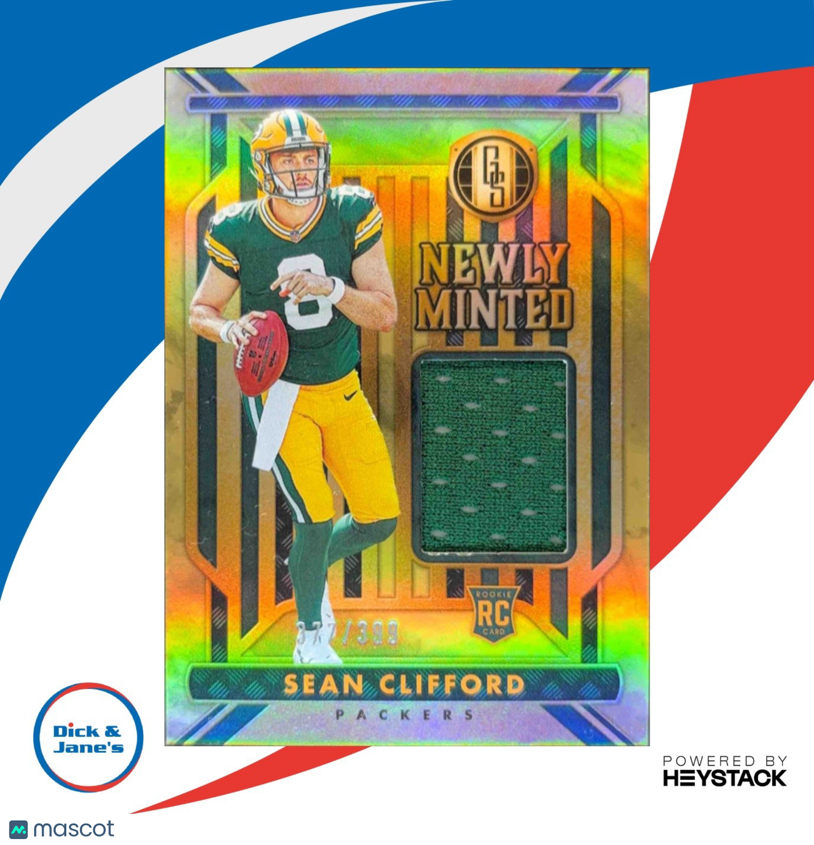 2023 Gold Standard Sean Clifford Newly Minted Memorabilia /399 RC Green Bay