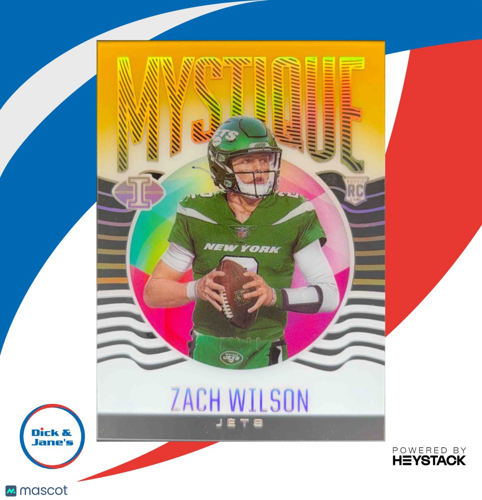 2021 Panini Illusions Zach Wilson Mystique Gold 8/25 #MY-2 RC New York Jets