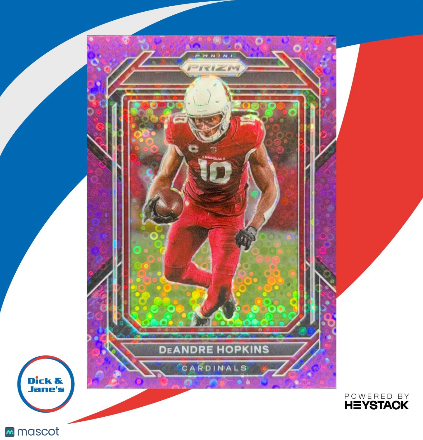 2022 Panini Prizm DeAndre Hopkins No Huddle Purple 8/35 #5 Arizona Cardinals