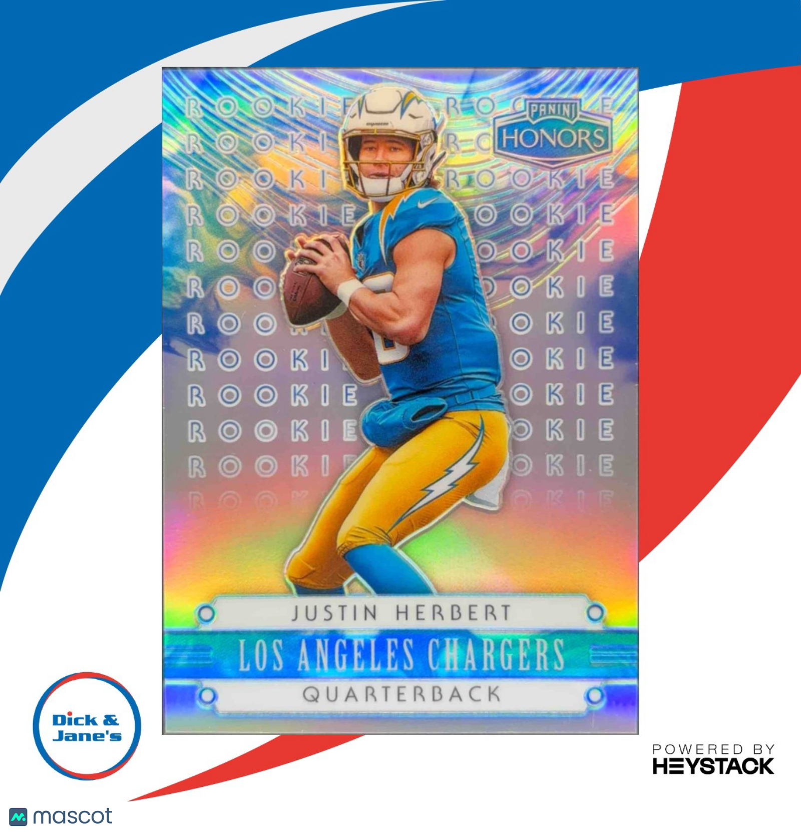 2020 Panini Honors Justin Herbert 2004 Rookies 27/70 #3 RC Los Angeles Chargers