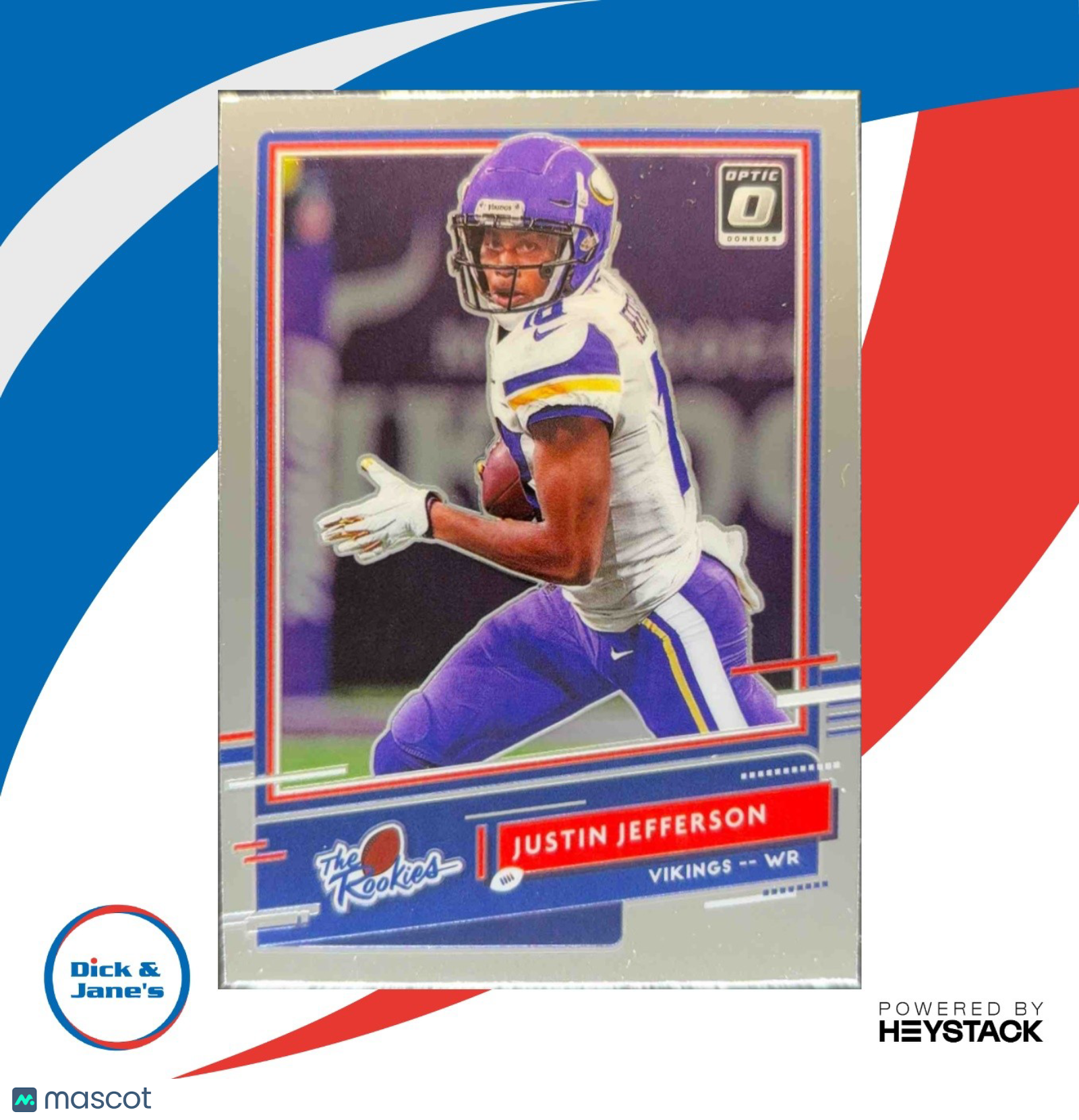 2020 Donruss Optic Justin Jefferson The Rookies #TR-JUJ RC Minnesota Vikings