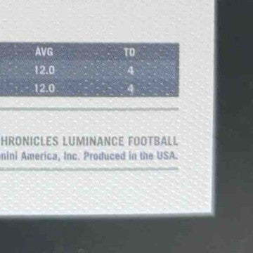 2022 Chronicles Drake London Luminance Update Rookies Purple 10/49 RC Falcons