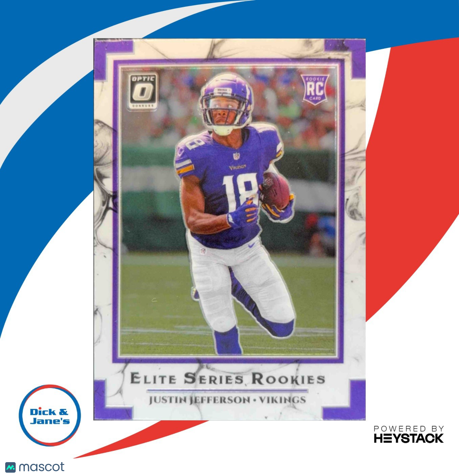 2020 Donruss Optic Justin Jefferson Rookie Elite Series RC Minnesota Vikings