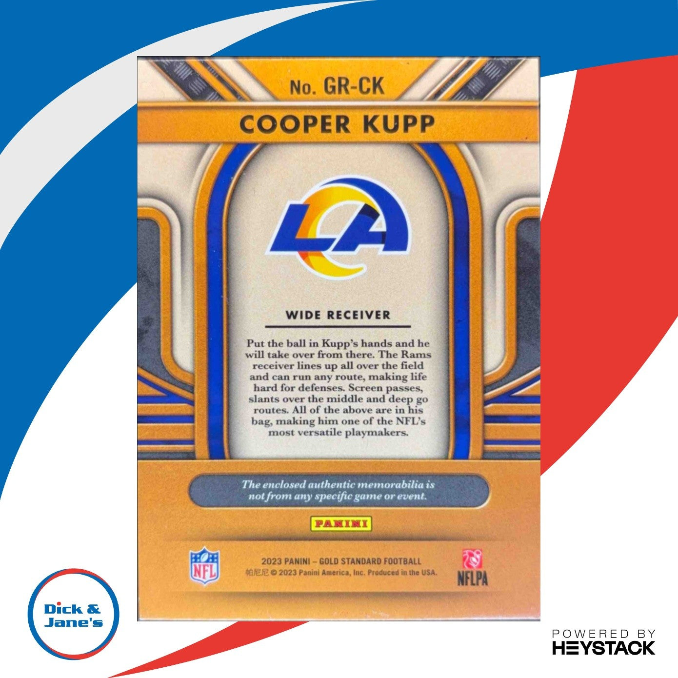 2023 Gold Standard Cooper Kupp Rush Rose /24 MEM Chicago Bears Los Angeles Rams