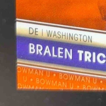 2023 Bowman University Chrome Bralen Trice Orange Refractor 11/25 #106 Huskies