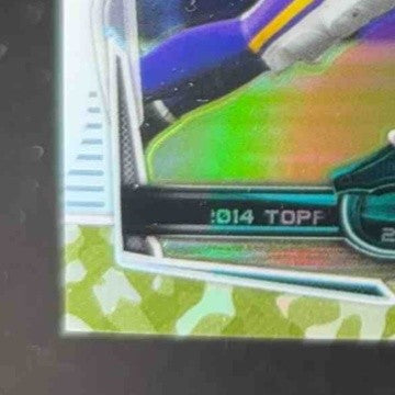 2014 Topps Chrome Zach Ertz Camo Refractor 51/499 #34 Philadelphia Eagles