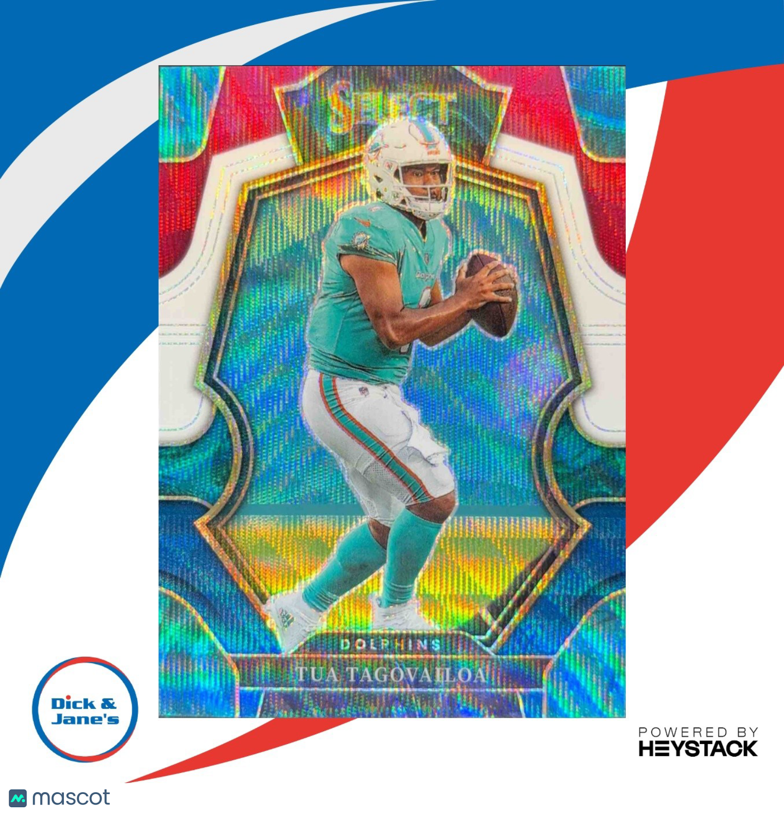 2022 Panini Select Tua Tagovailoa Tri Color Prizm 70/199 Premier Miami Dolphins