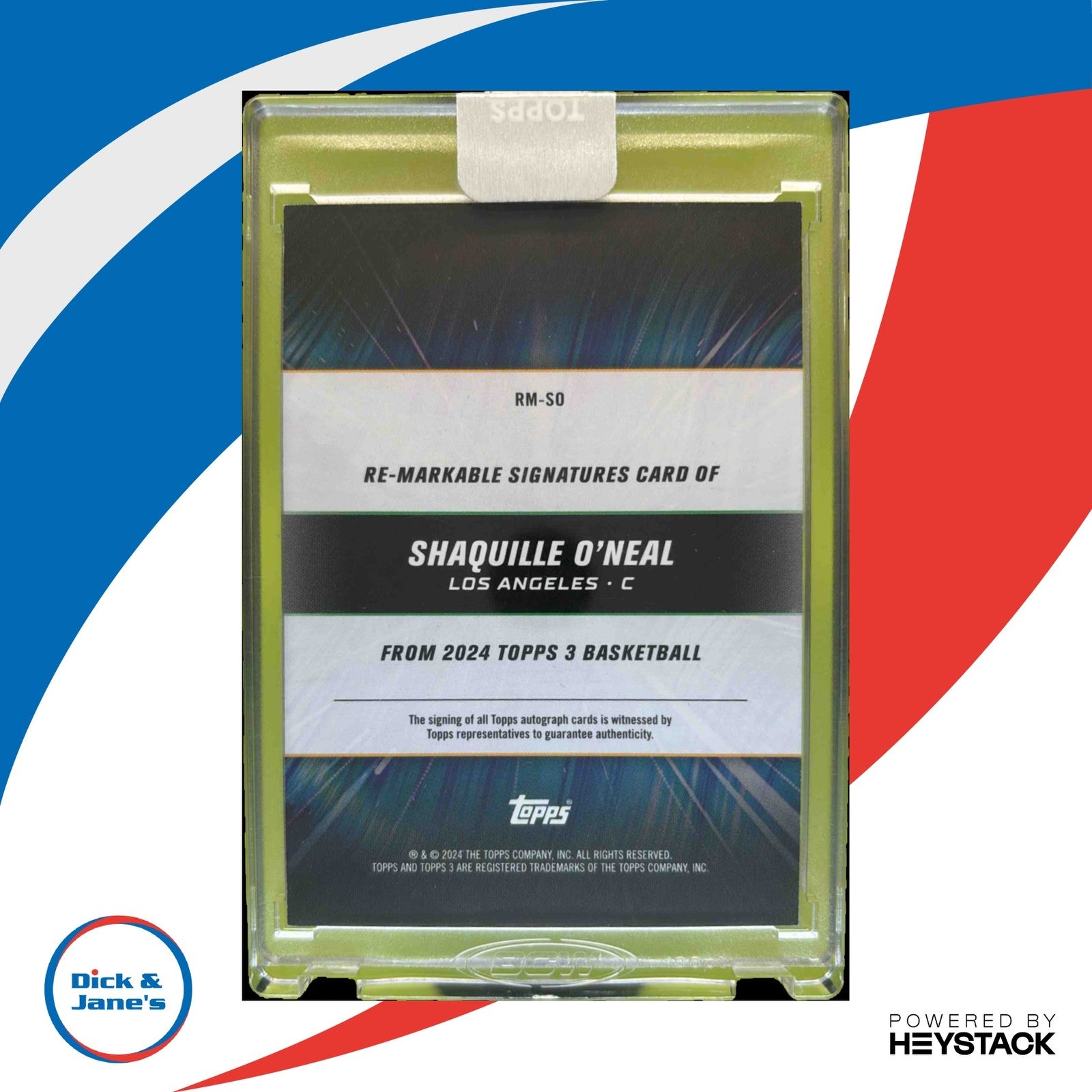 2023-24 Topps 3 Shaquille O'Neal Re-Markable Bronze /25 Auto Los Angeles Lakers