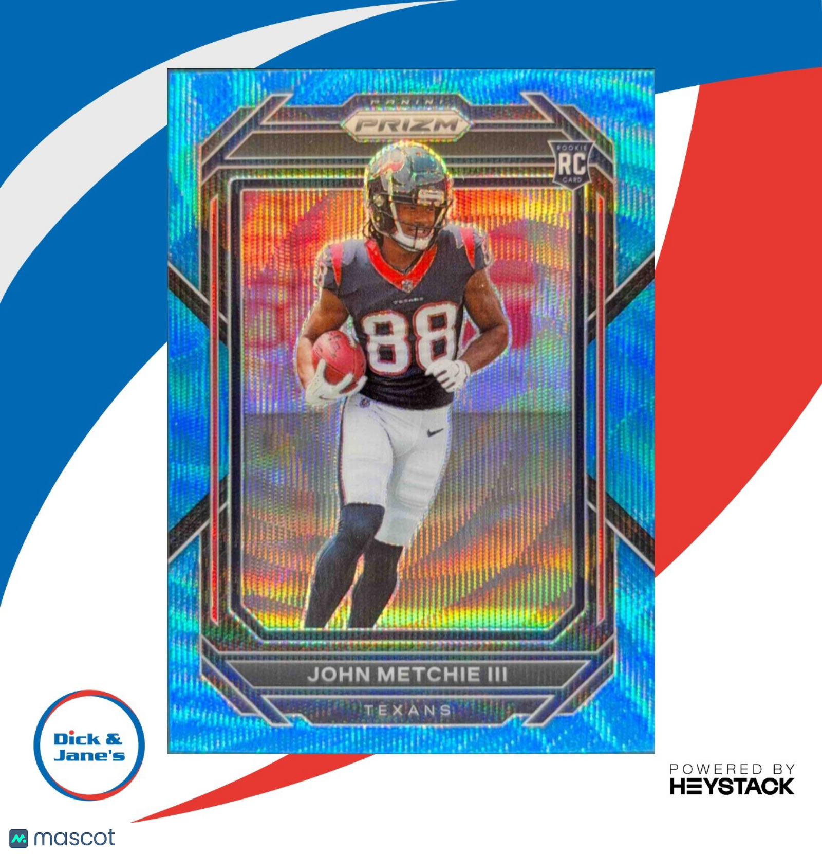 2022 Panini Prizm John Metchie III Blue Wave 104/199 #316 RC Houston Texans