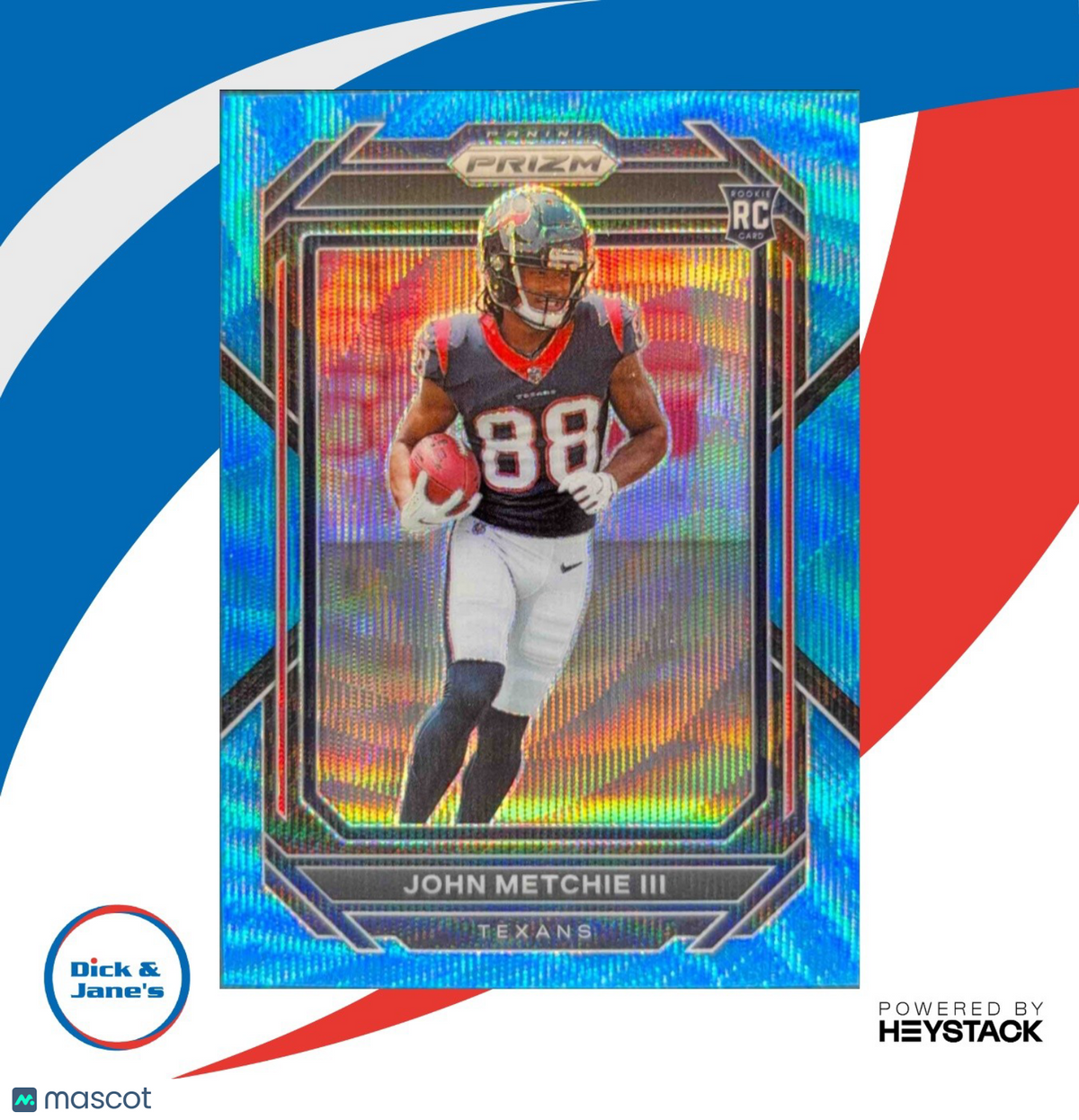 2022 Panini Prizm John Metchie III Blue Wave 104/199 #316 RC Houston Texans