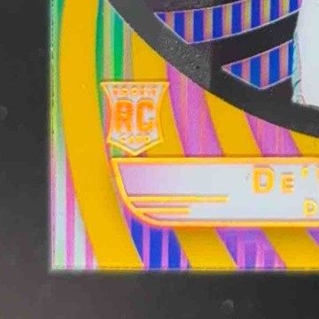 2023 Panini Illusions De'Von Achane Mystique Gold 21/25 #9 RC Miami Dolphins