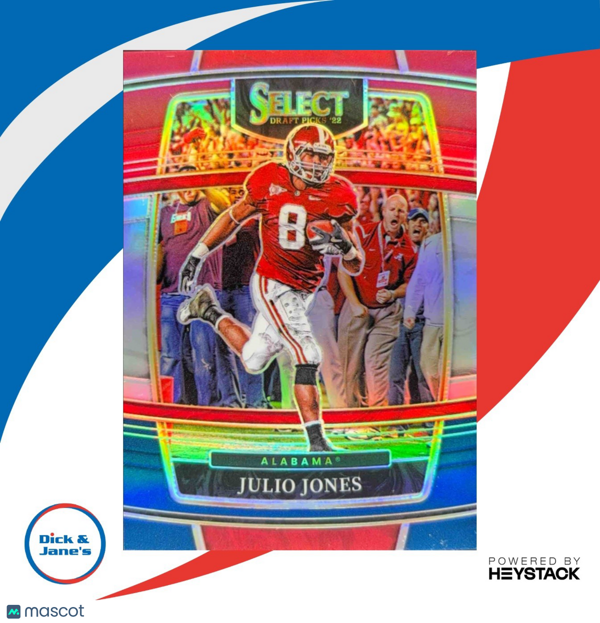 2022 Select Draft Picks Julio Jones Tri Color Prizm 110/199 92 Concourse Alabama