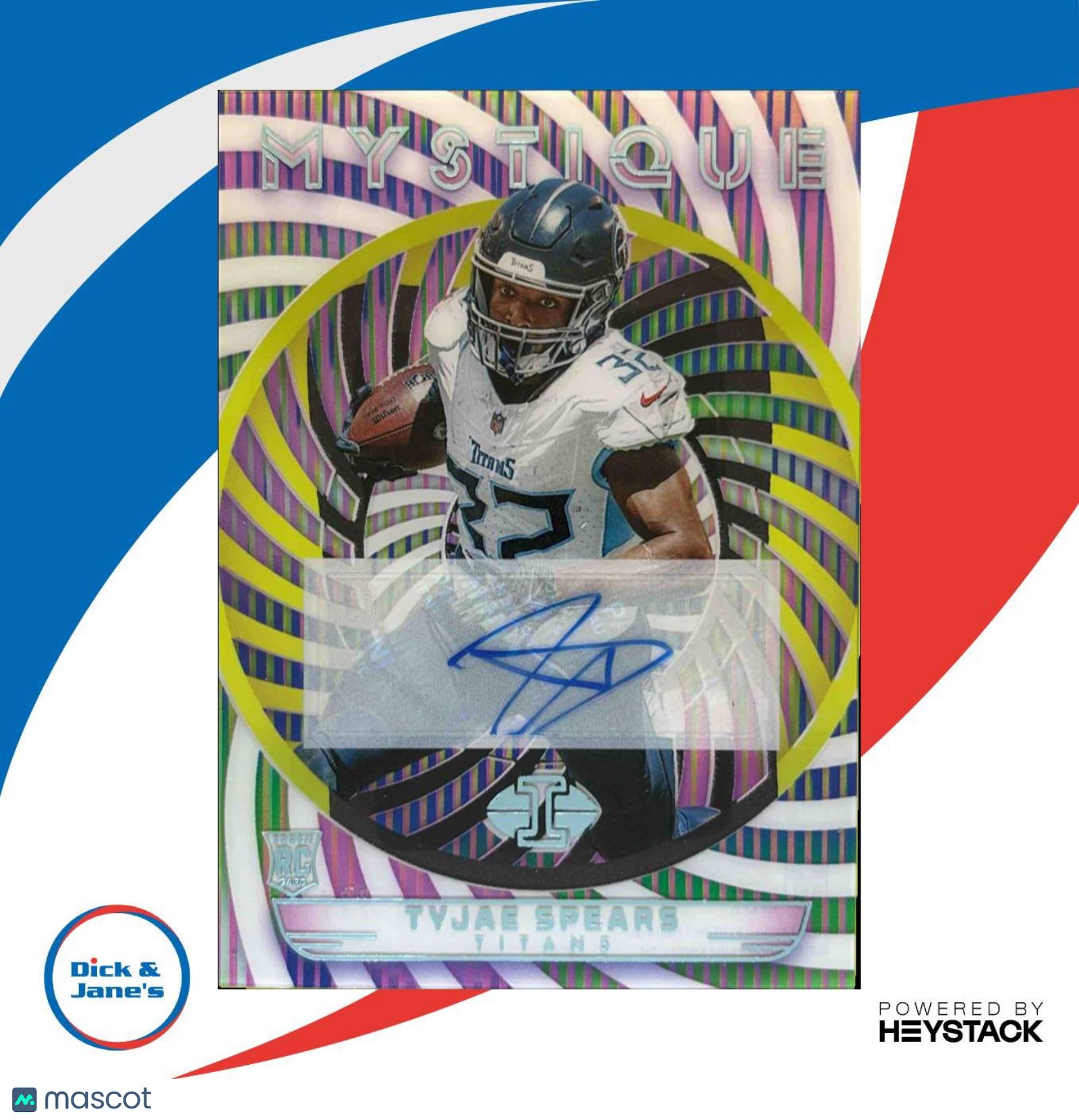 2023 Panini Illusions Tyjae Spears Mystique Auto 77/99 #38 RC Tennessee Titans