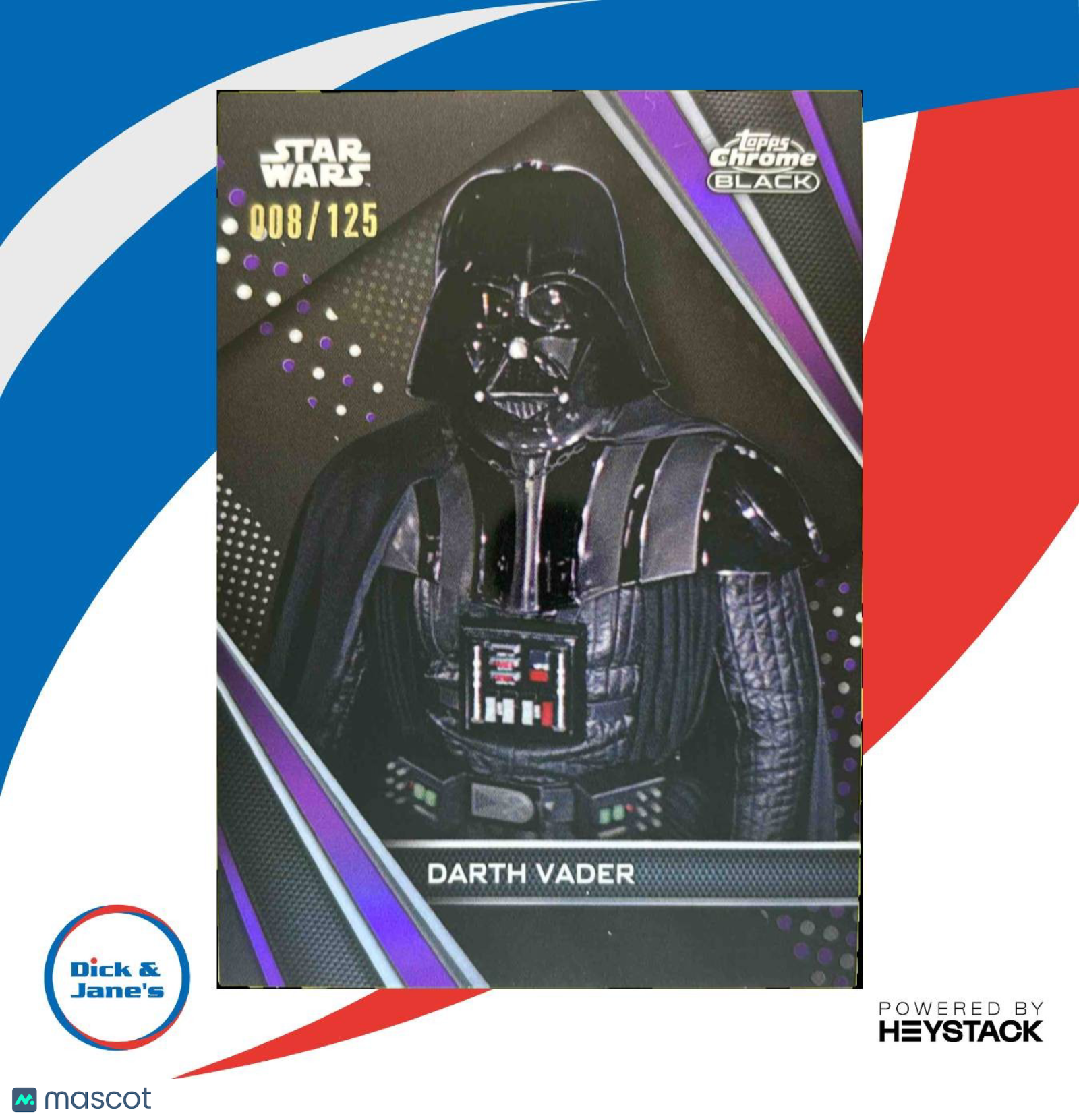 2023 Topps Chrome Black Star Wars Darth Vader Purple /125 #25