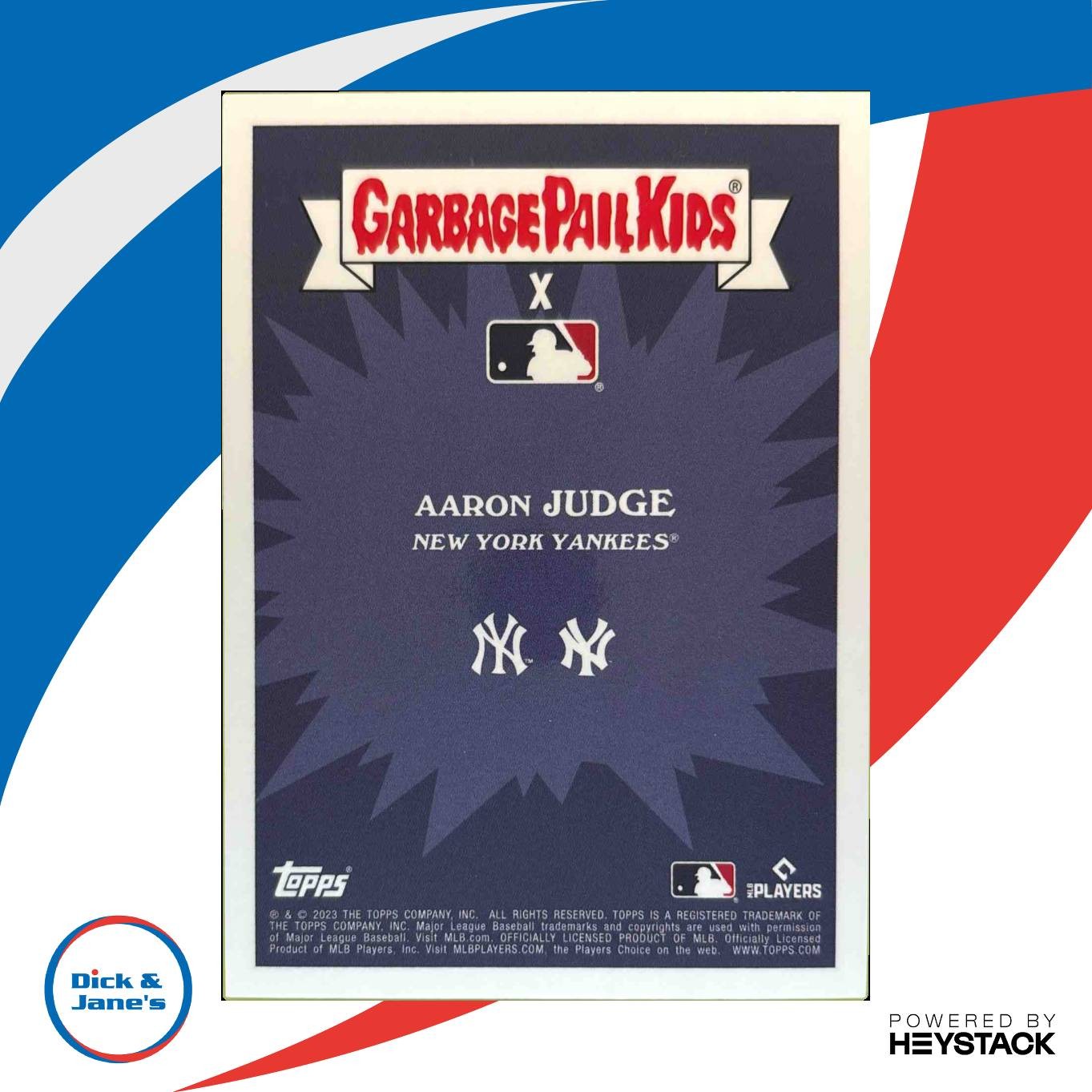 2023 Topps Garbage Pail Kids x MLB Series 3 Avenging Aaron Judge #10a New York