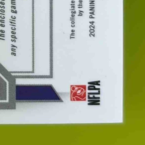 2024 National Treasures Jalen McMillan Materials Signatures Purple /25 Auto WASH