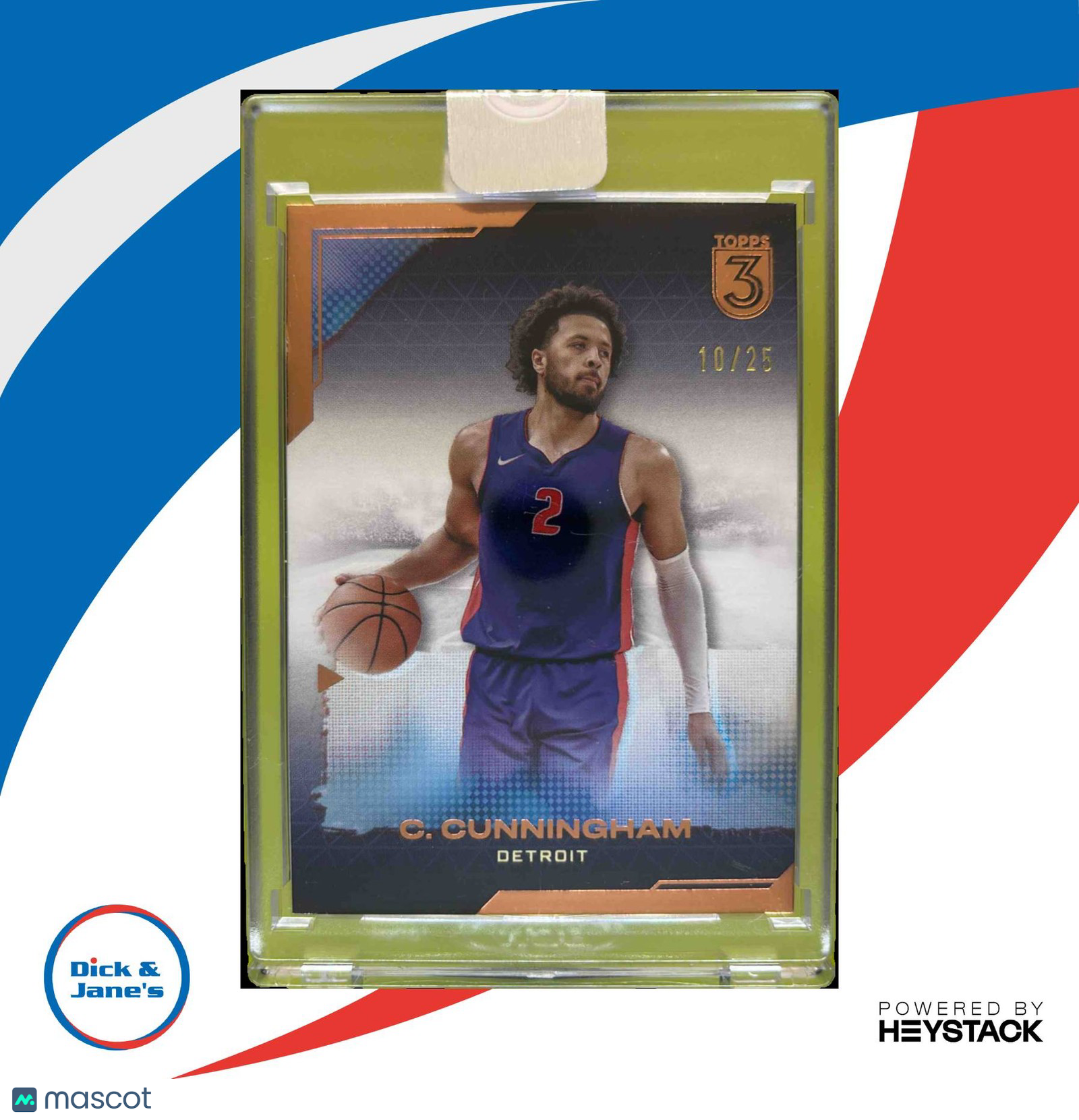 2023-24 Topps 3 Cade Cunningham Bronze 10/25 #57 Detroit Pistons