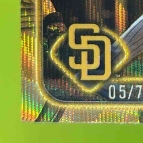 2024 Topps Gilded Collection Jackson Merrill Gold Wave Refractor 05/75 RC Padres