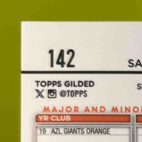 2024 Topps Gilded Collection Luis Matos Gold Lava Refractor 1/10 RC SF Giants