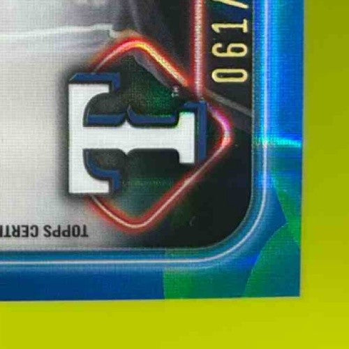 2024 Topps Chrome Update Evan Carter Rookie Auto Lava Lamp Blue/Green 61/125 RC