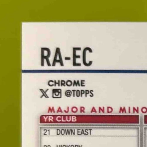 2024 Topps Chrome Update Evan Carter Rookie Auto Lava Lamp Blue/Green 61/125 RC