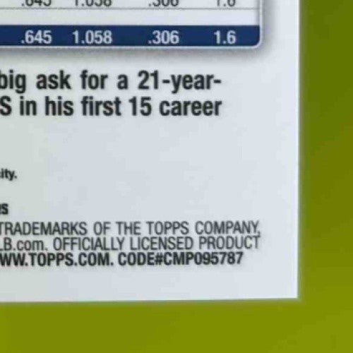 2024 Topps Chrome Update Evan Carter Rookie Auto Lava Lamp Blue/Green 61/125 RC