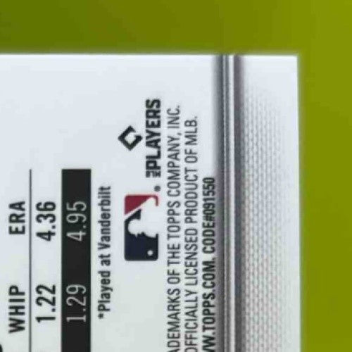 2024 Bowman Draft Bryce Cunningham Chrome Auto MOJO HTA Choice Refractor 15/150