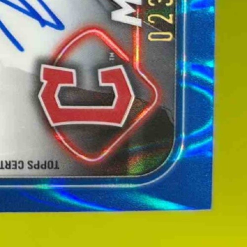 2024 Topps Chrome Update Kyle Manzardo Auto Blue RayWave Refractor 23/150 RC