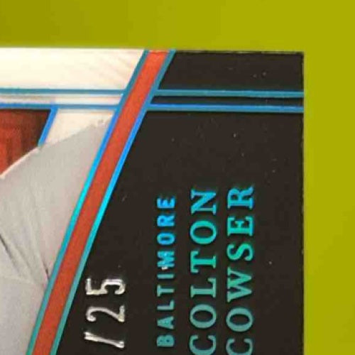 2023 National Treasures Colton Cowser Rookie Material Signature Midnight/25 Auto