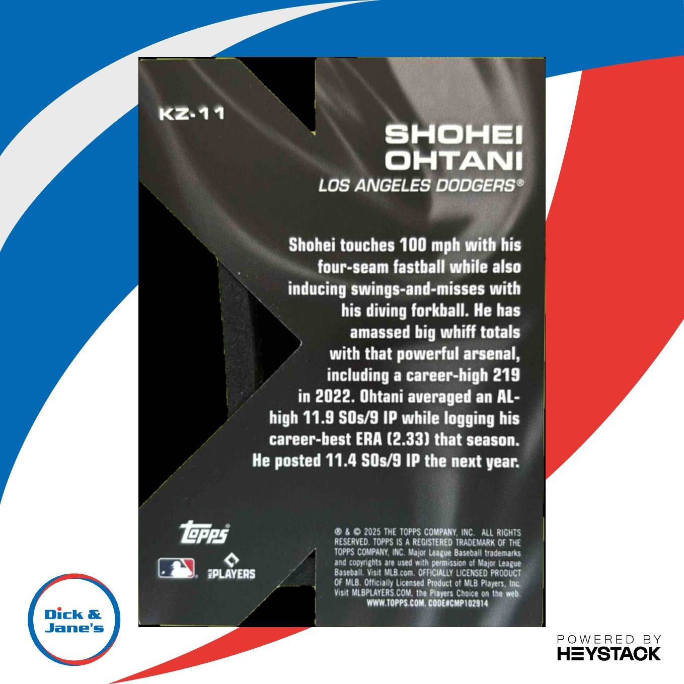 2025 Topps K Zone #KZ-11 Shohei Ohtani SP - Los Angeles Dodgers Short Print