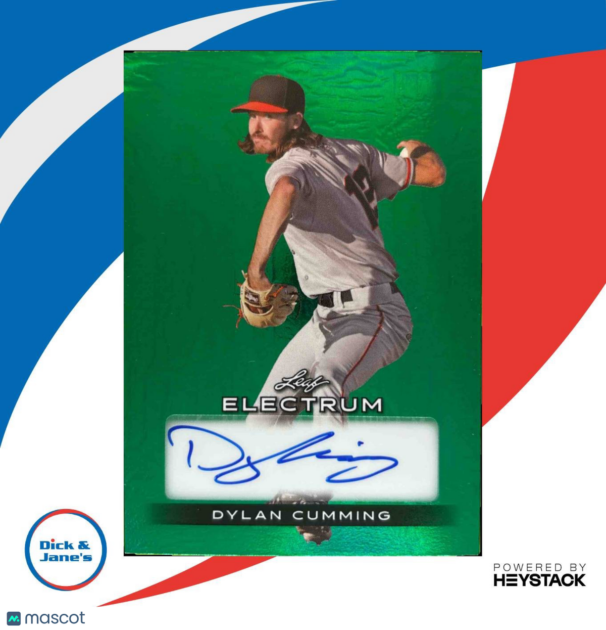 2024 Leaf Electrum Dylan Cumming Auto Green 12/15 #BA-DC1