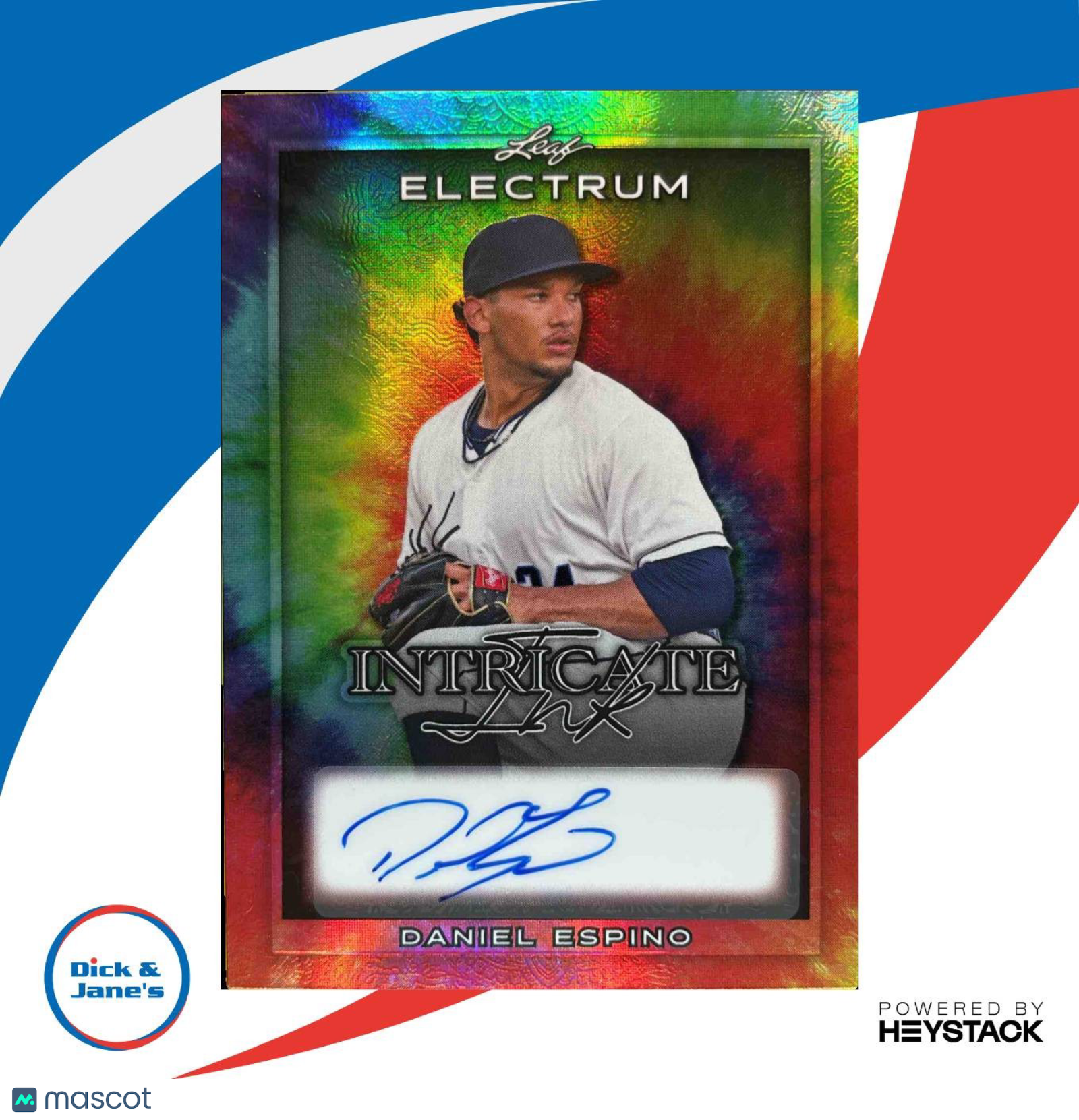 2024 Leaf Electrum Daniel Espino Intricate Ink Tie Dye Silver Board 12/35 Auto