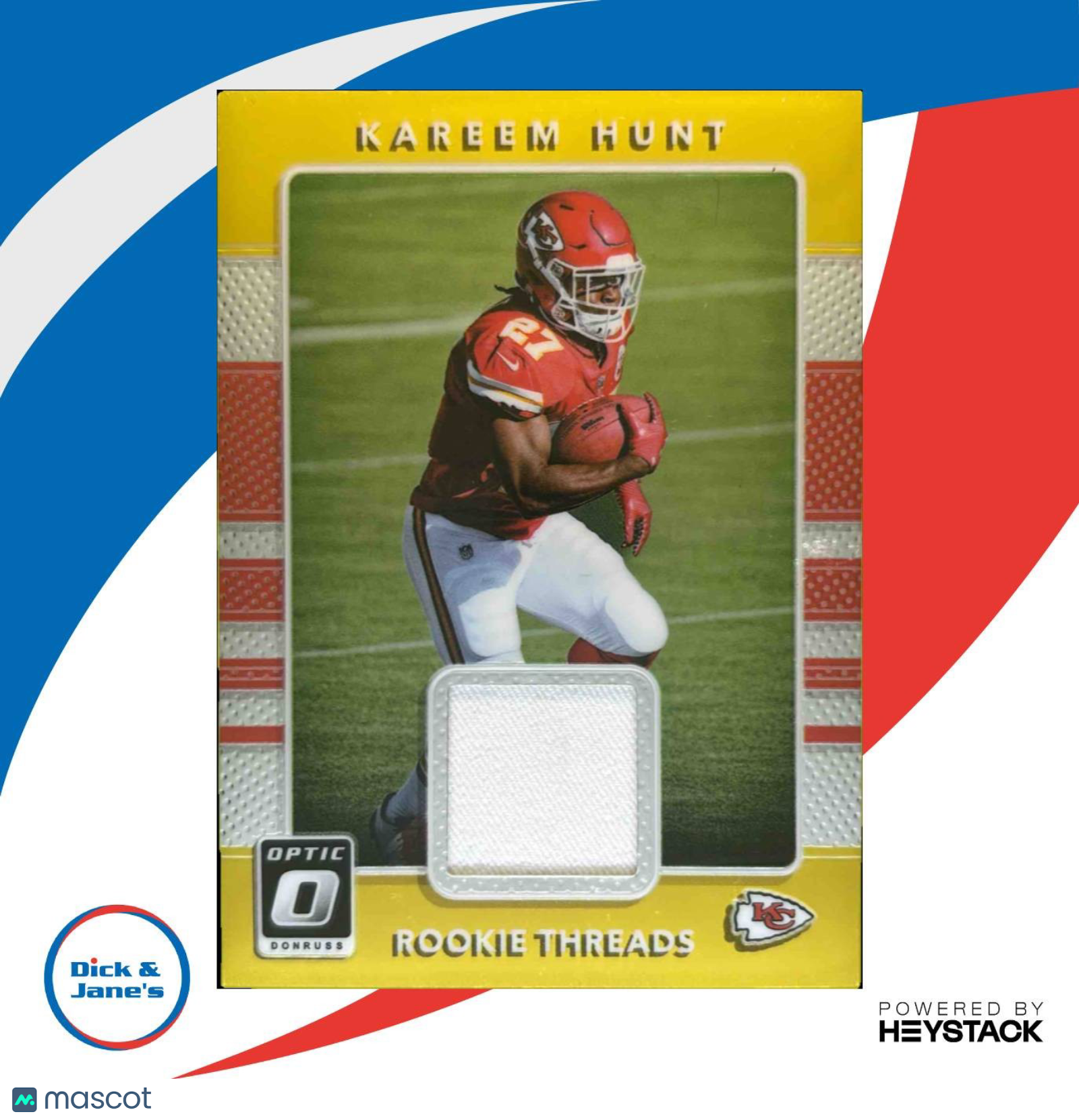 2017 Donruss Optic Kareem Hunt Rookie Phenom Jerseys #23 RC Kansas City Chiefs