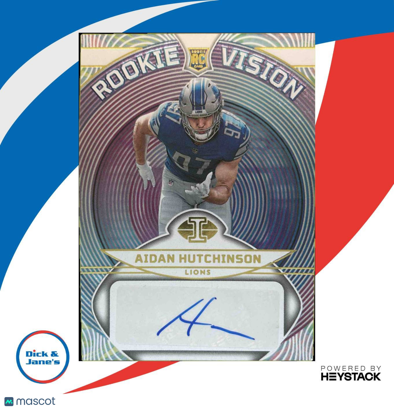 2022 Illusions Aidan Hutchinson Rookie Vision Signatures /99 Auto Detroit Lions