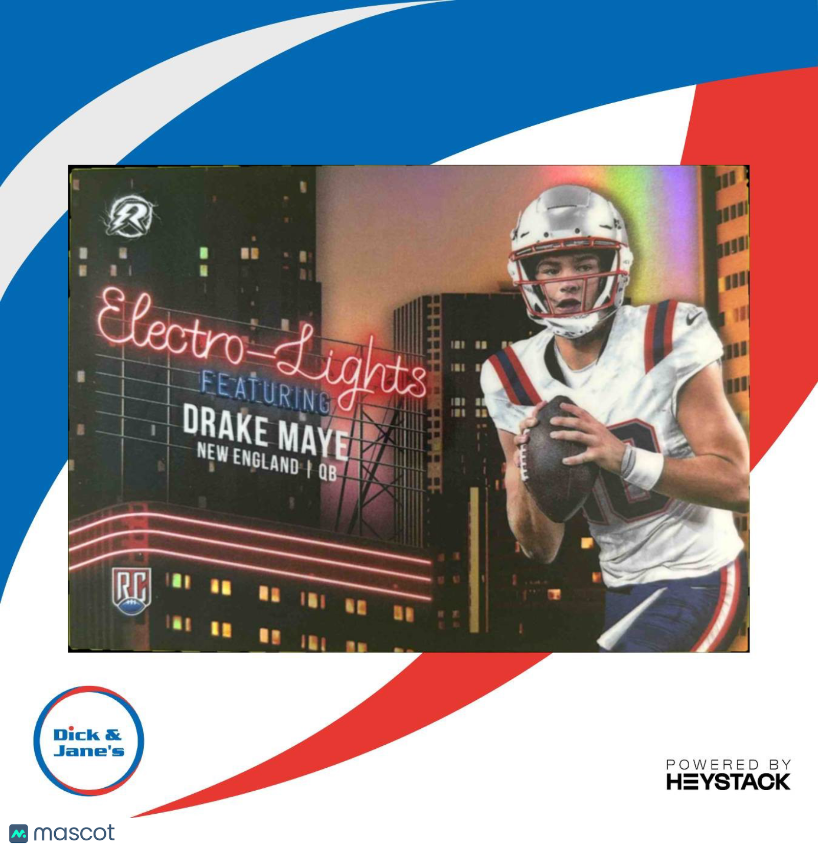 2024 Topps Resurgence Drake Maye Electro-Lights #EL-7 RC New England Patriots
