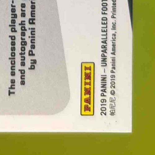 2019 Panini Unparalleled Riley Ridley Rookie Jersey Auto #332 RC Chicago Bears