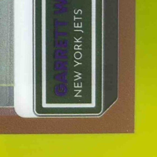 2022 Clearly Donruss Garrett Wilson Rated Rookie Auto Purple /175 New York Jets