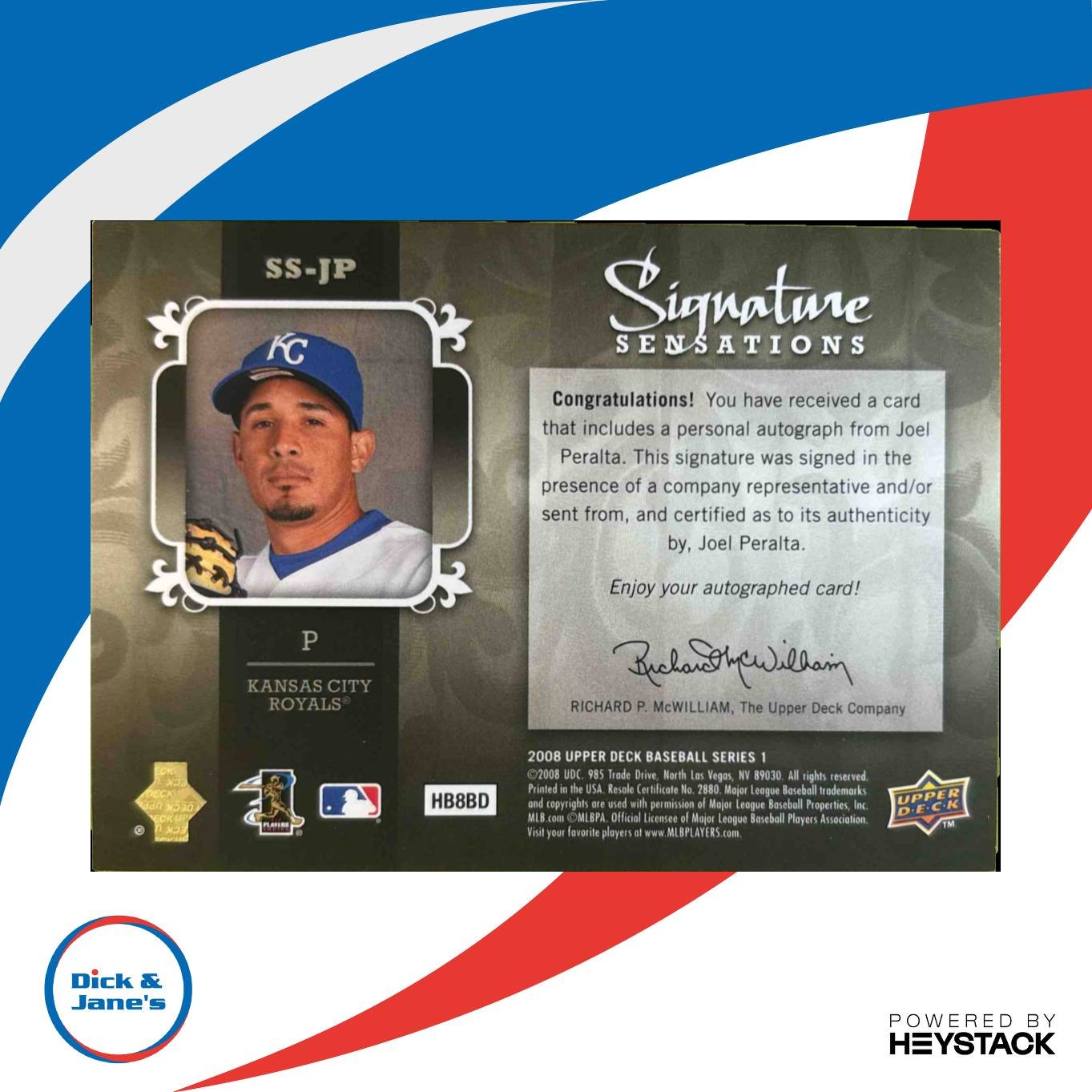 2008 Upper Deck Joel Peralta Signature Sensations #SS-JP Auto Kansas City Royals
